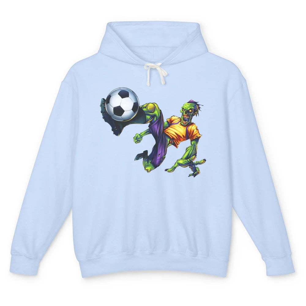 Zombie Soccer Striker Halloween Soccer Player Costume Gift Unisex Lightweight Hoodie