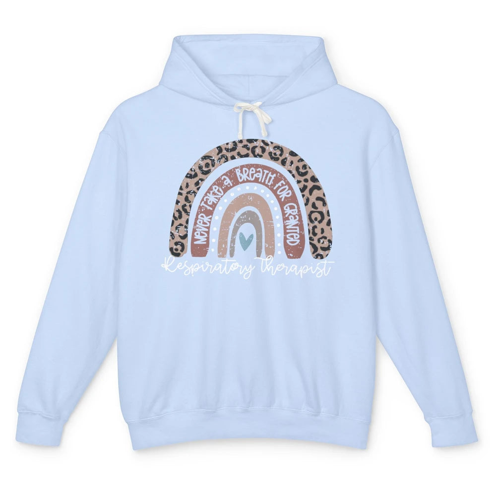 Retro Respiratory Therapy Rainbow Respiratory Therapist Gift Unisex Lightweight Hoodie