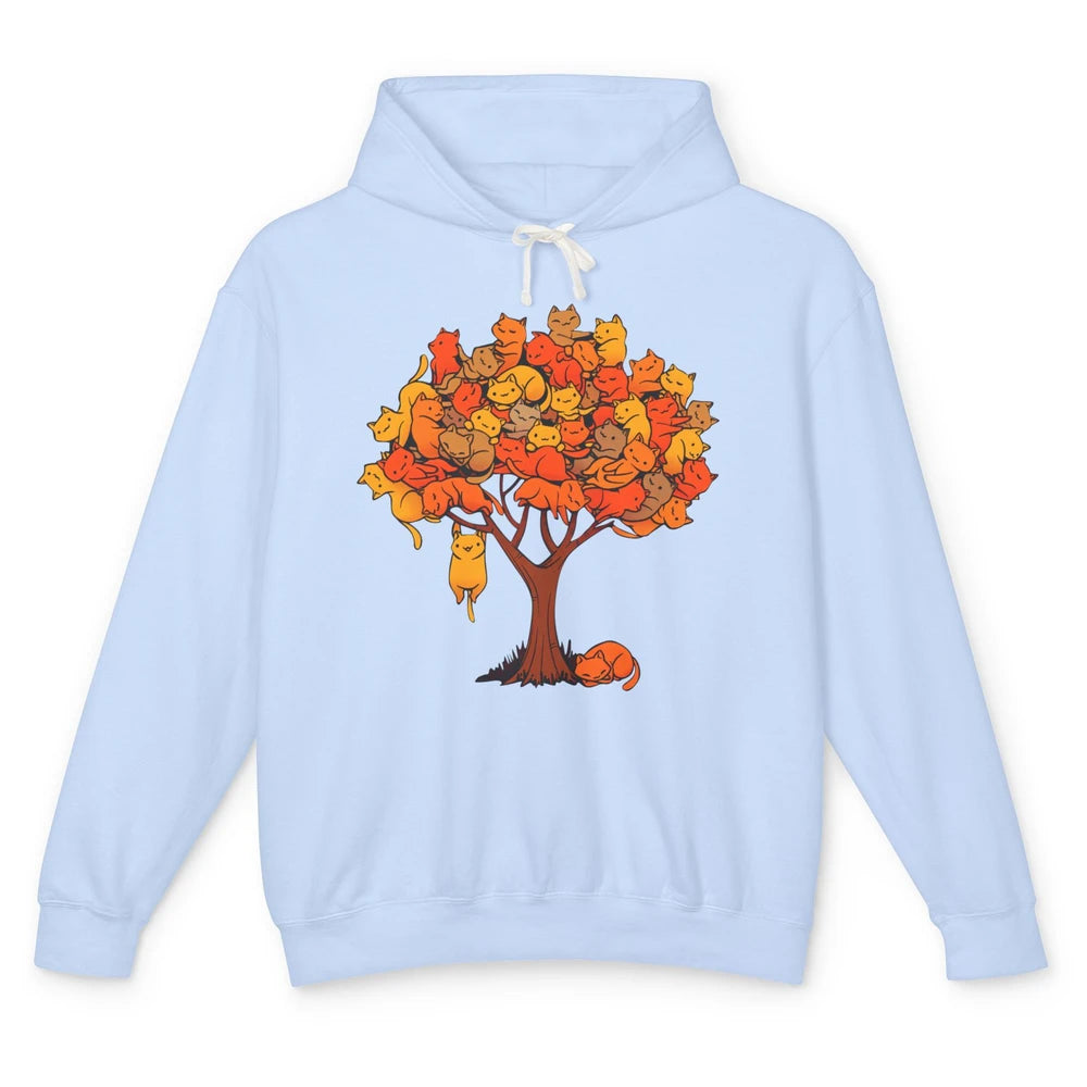Cat Tree Cute Cats On Tree Kitten Owner Cat Lovers Gift Unisex Lightweight Hoodie