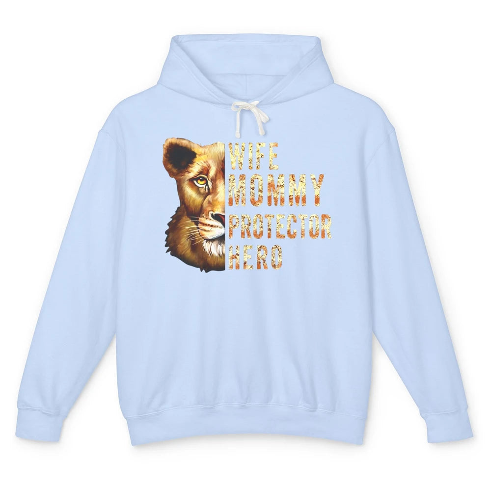 Retro Mommy Lion Queen Wife Mom Protector Hero Mothers Day Unisex Lightweight Hoodie