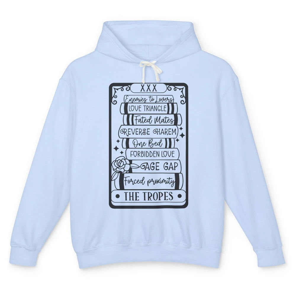 Retro Book Tropes The Tropes Tarot Card Halloween Readers Unisex Lightweight Hoodie