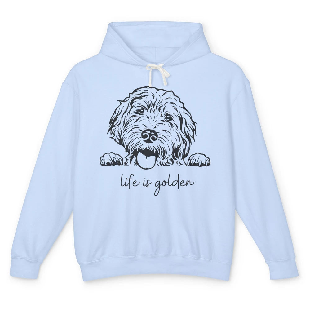 Life is Golden Dog Mom Goldendoodle Mama Mother's Day Gift Unisex Lightweight Hoodie