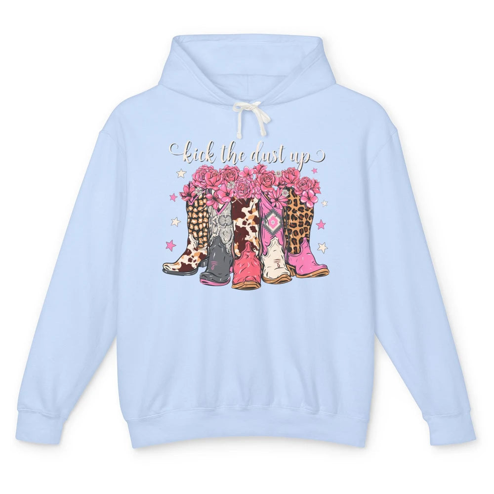 Kick The Dust Up Cowboy Boots Girls Dance Country Music Unisex Lightweight Hoodie