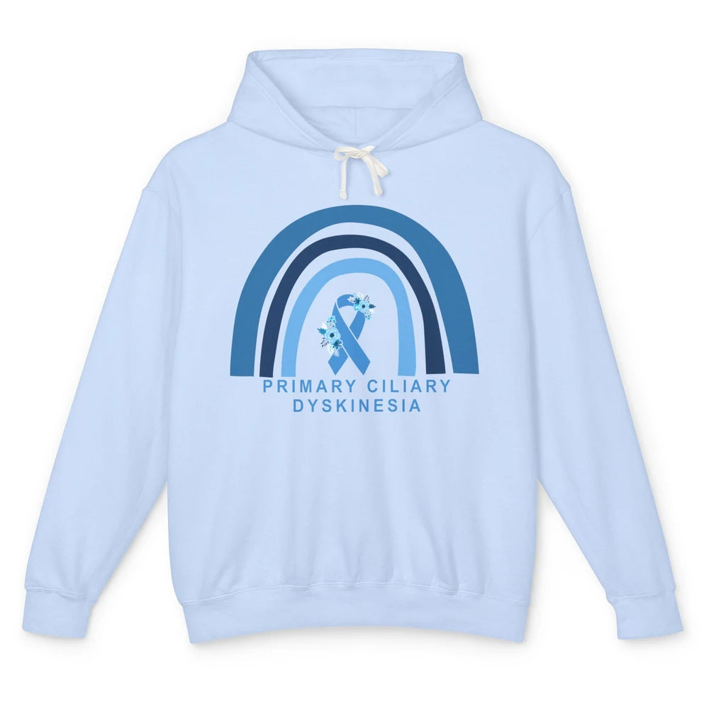 Primary Ciliary Dyskinesia Blue Rainbow Respiratory Diseases Unisex Lightweight Hoodie