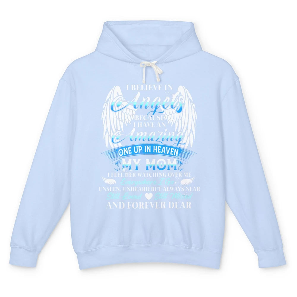 My Mom In Heaven Angel Wings Mother Memories Forever Love Unisex Lightweight Hoodie