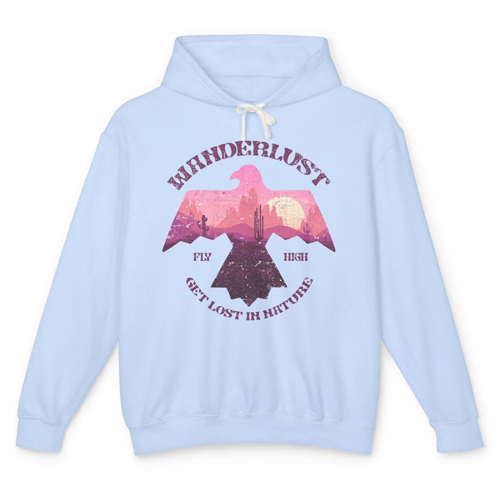 Retro Adventure Wanderlust Get Lost In Nature Travel Western Unisex Lightweight Hoodie