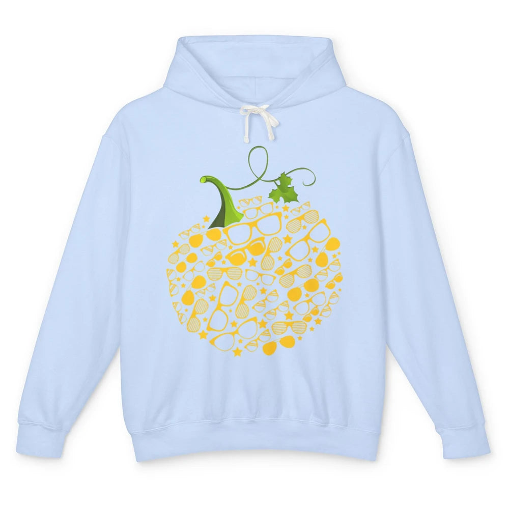 Pumpkin Glasses Optometry Optician Halloween Spooky Season Unisex Lightweight Hoodie