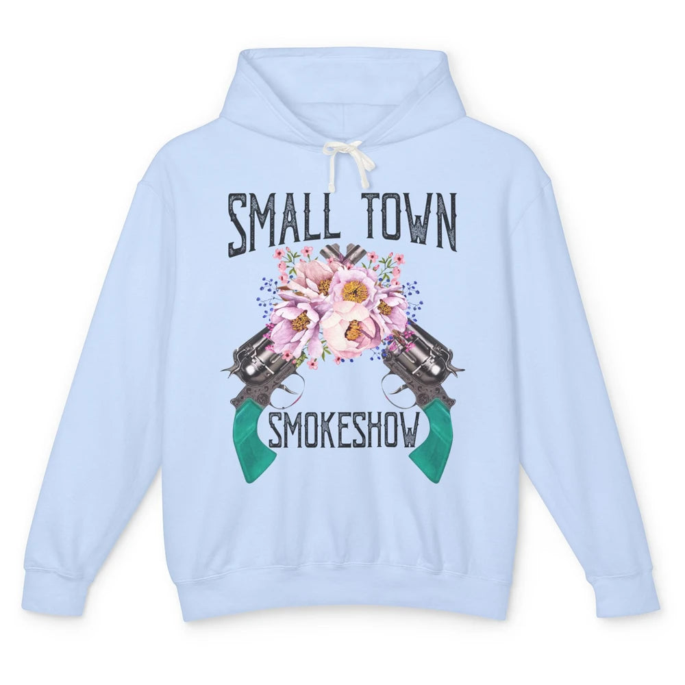 Retro Floral Cowgirl Small Town Smokeshow Western Country Unisex Lightweight Hoodie
