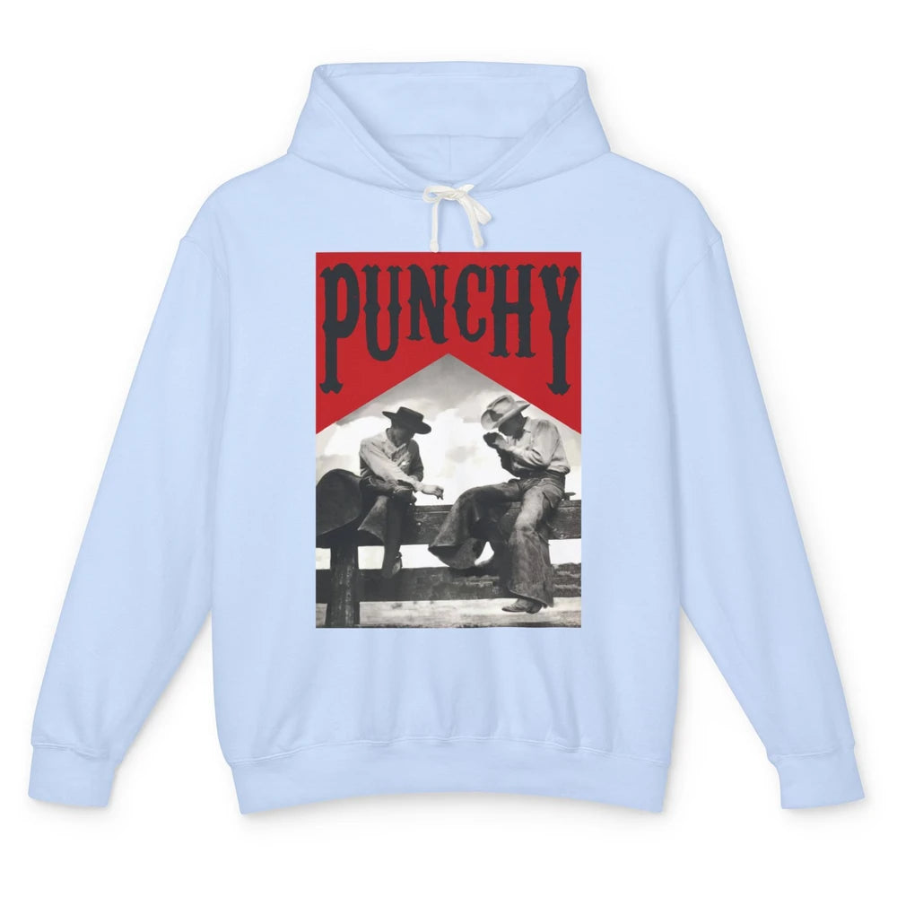 Retro Punchy Cowboy Killer Western Country Cowgirl Gift Unisex Lightweight Hoodie