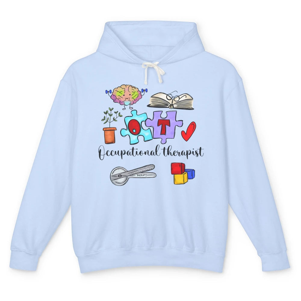 Occupational Therapist Symbols Hand Drawn OT Appreciation Unisex Lightweight Hoodie