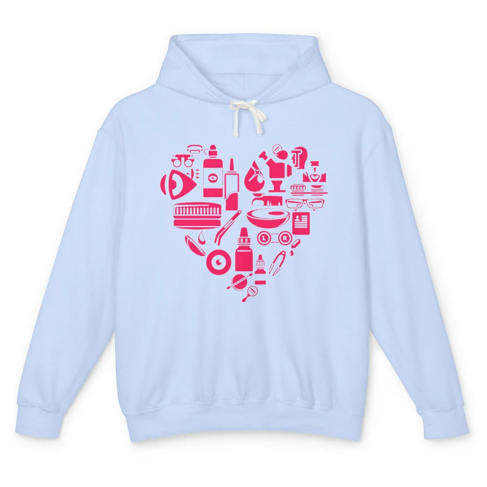 Optometrist Tools Heart Eye Doctor Optician Ophthalmic Tech Unisex Lightweight Hoodie