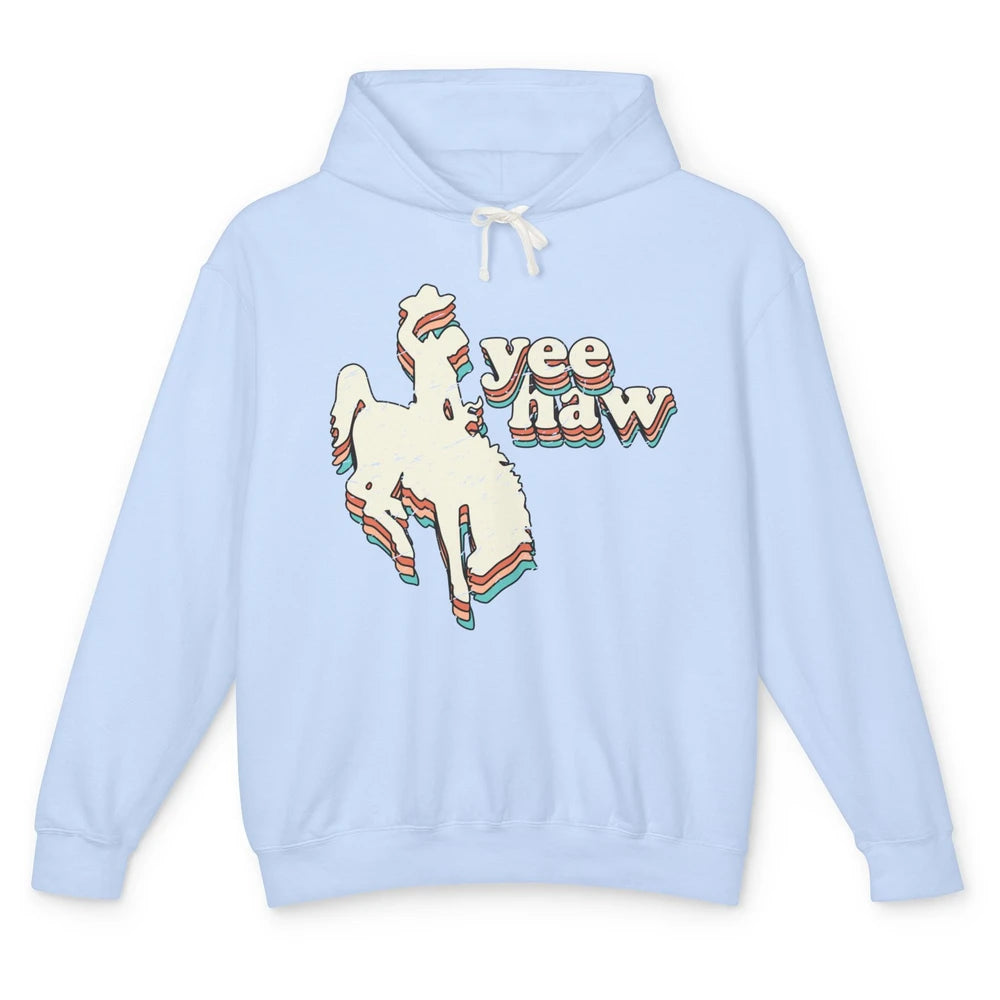 Retro Cowboy Yeehaw Western Country Cowgirls Horse Lovers Unisex Lightweight Hoodie