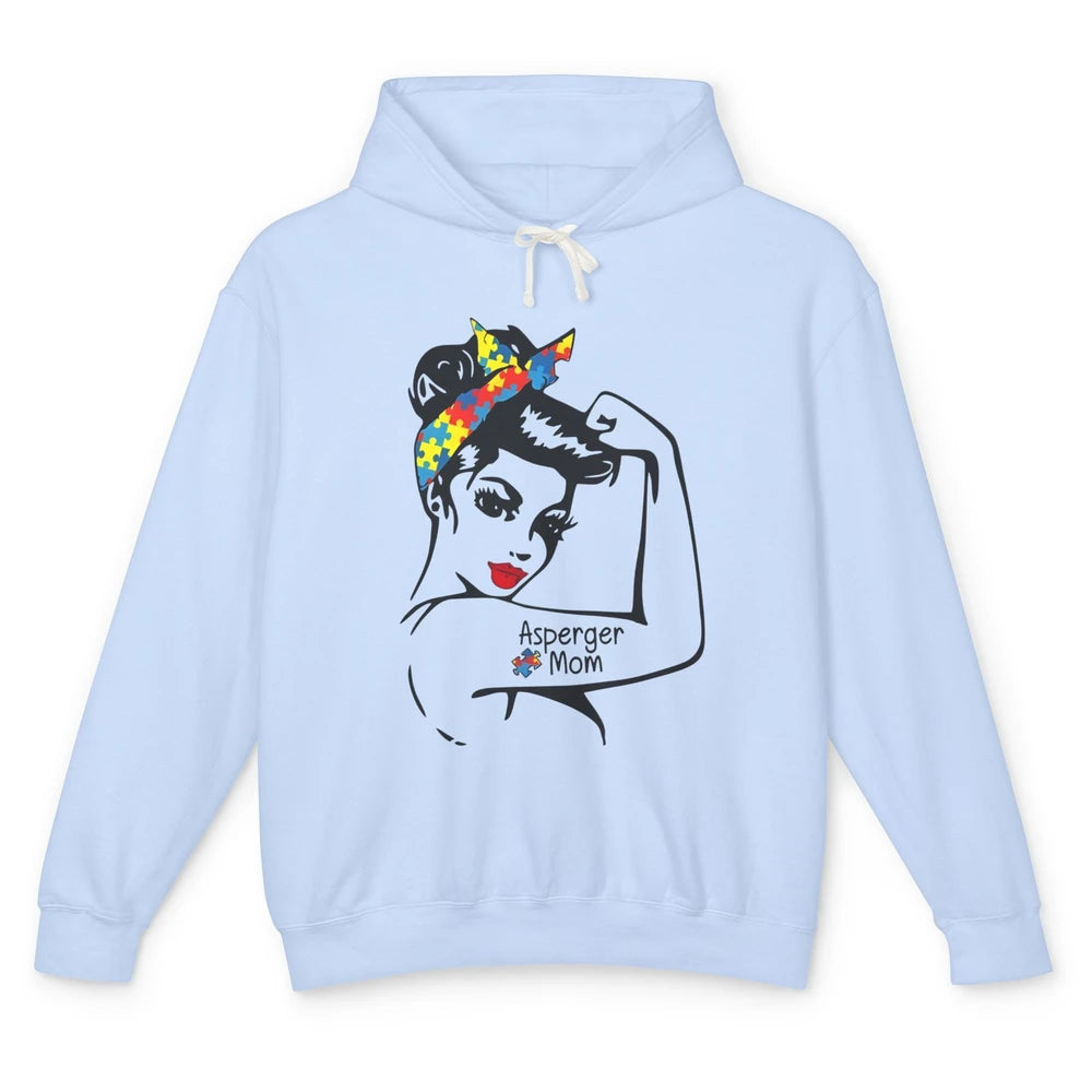 Proud Asperger Autism Mom Strong Woman Autism Awareness Unisex Lightweight Hoodie