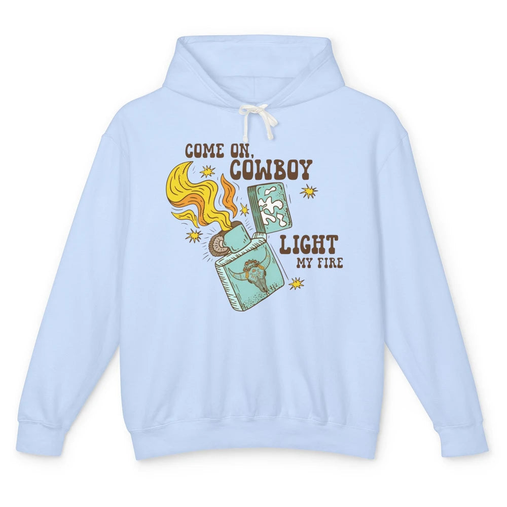 Retro Cowgirl Just Smile And Say God Bless Western Desert Unisex Lightweight Hoodie