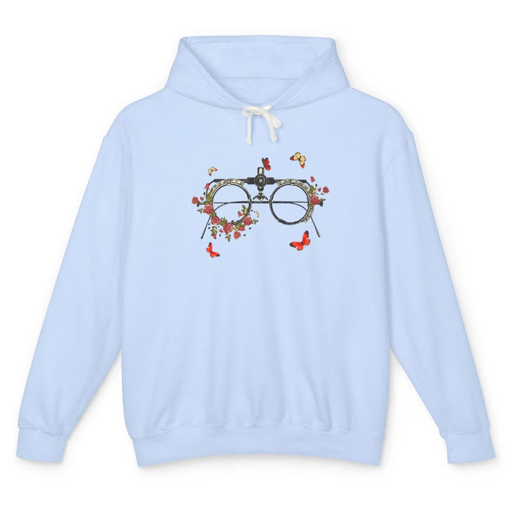 Optometrist Wildflower Phoropter Eyeglasses Doctor Optician Unisex Lightweight Hoodie