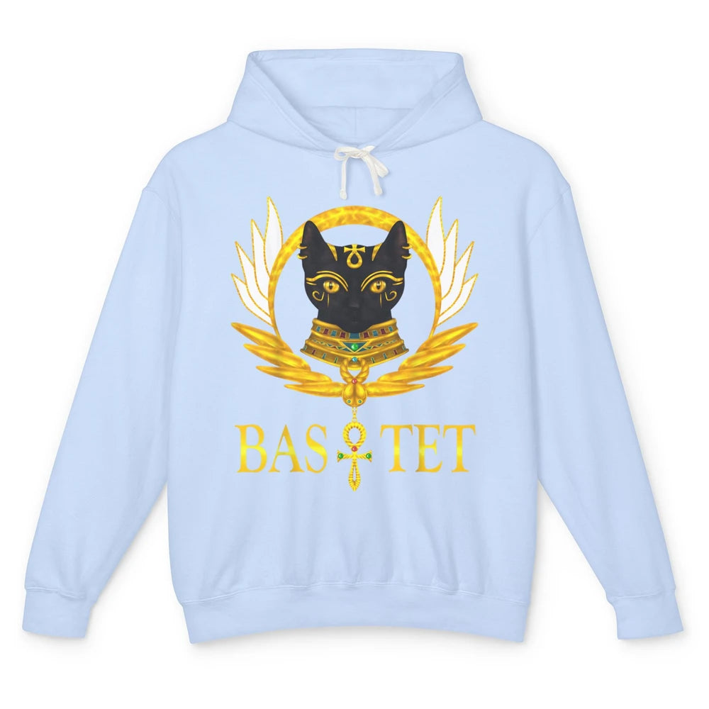 Retro Ancient Egyptian Cat Egypt Goddess Bastet Wings Horus Unisex Lightweight Hoodie