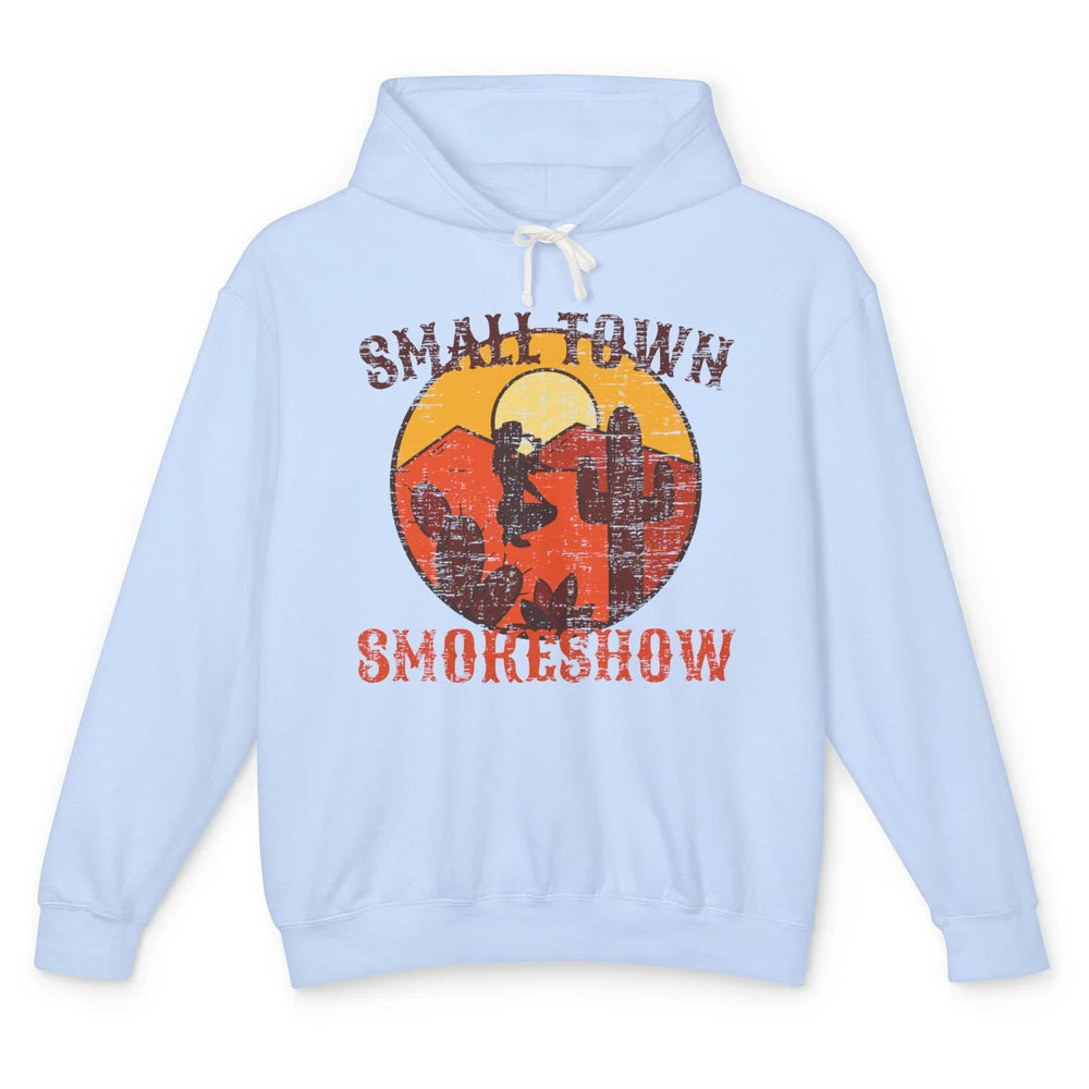 Retro Cowgirl Desert Small Town Smokeshow Western Country Unisex Lightweight Hoodie