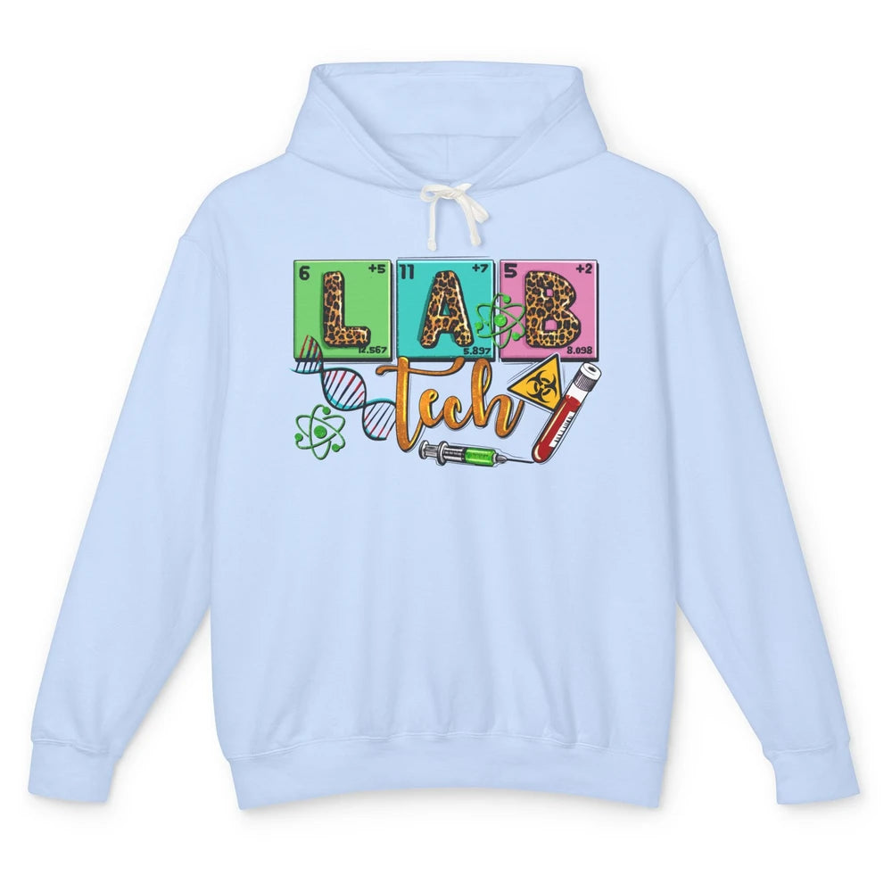 Peace Love Lab Tech Laboratory Technician Medical Lab Gift Unisex Lightweight Hoodie