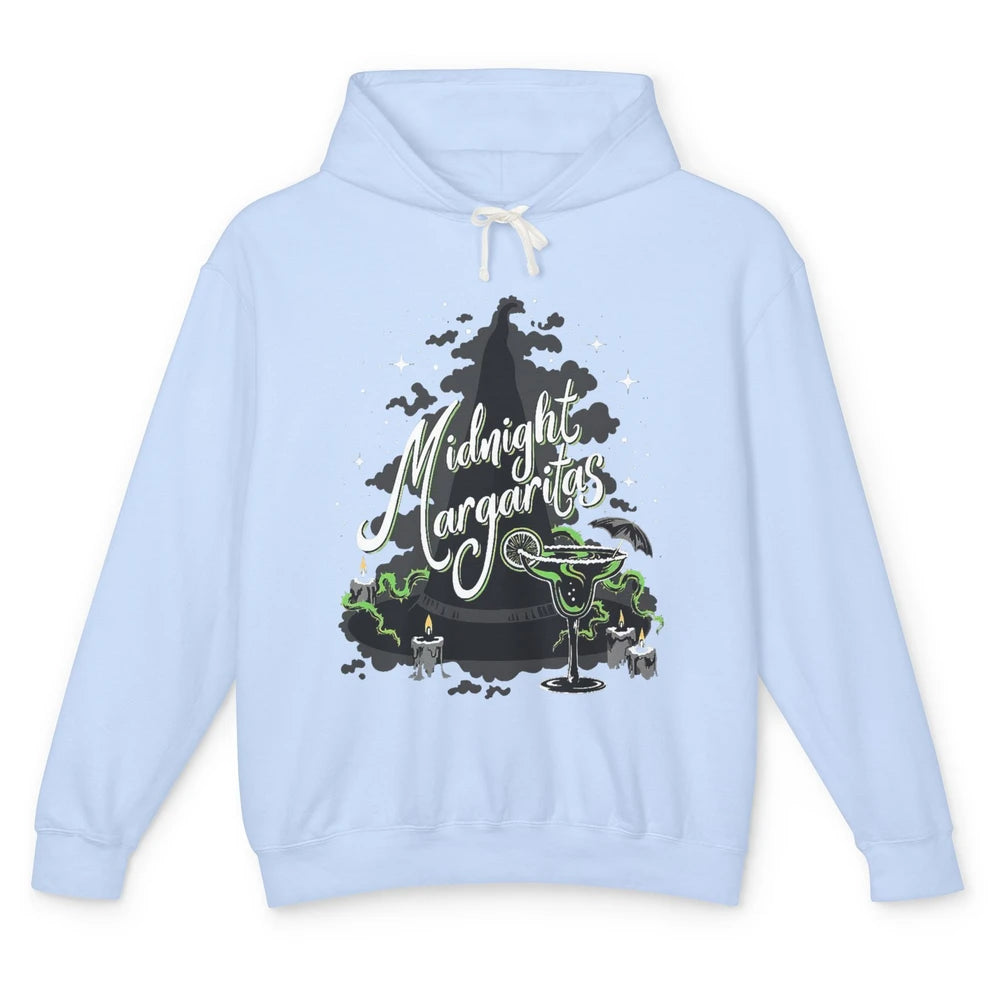 Midnight Margaritas Witch Hat Wine Halloween Spooky Party Unisex Lightweight Hoodie