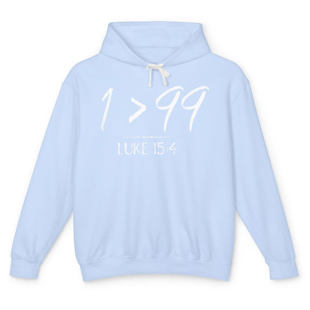 Retro He Left The 99 Rescue Me Christian Jesus Christ Bible Unisex Lightweight Hoodie