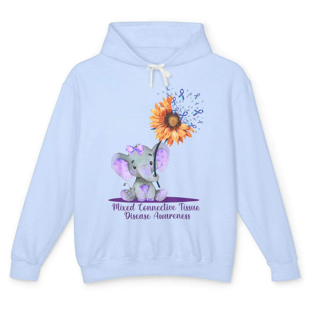 Mixed Connective Tissue Disease Baby Elephant Sunflower Unisex Lightweight Hoodie