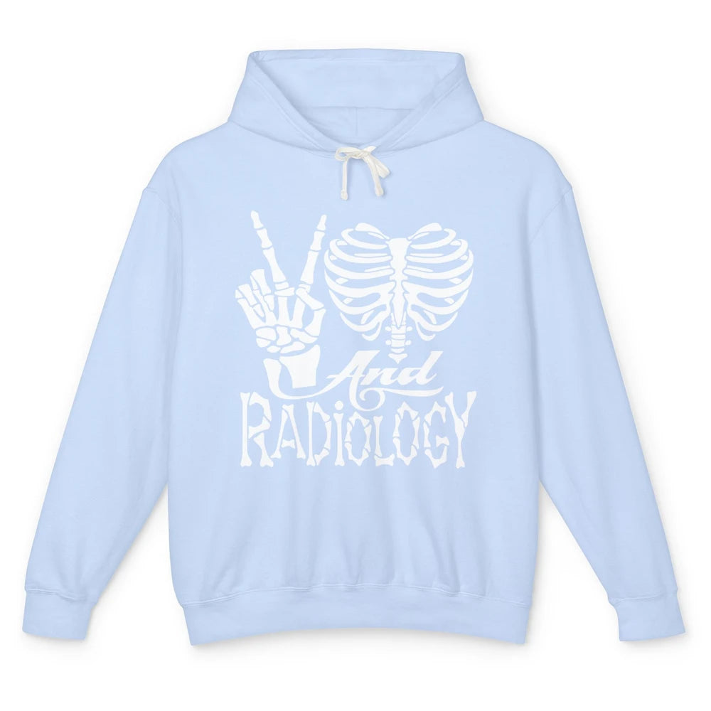 Peace Love X-Ray Radiology Tech Radiologist X-Ray Tech Life Unisex Lightweight Hoodie