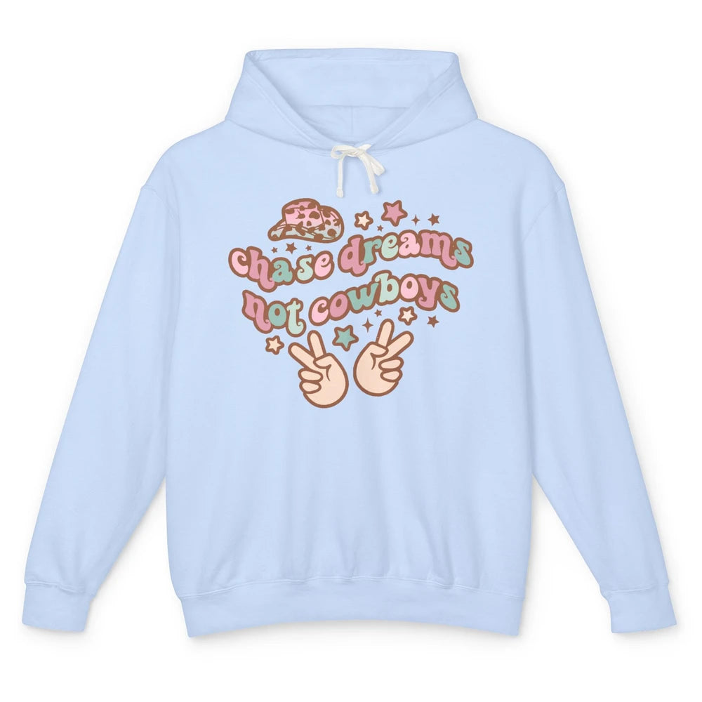 Retro Chase Dreams Not Cowboys Groovy Hippie Western Country Unisex Lightweight Hoodie