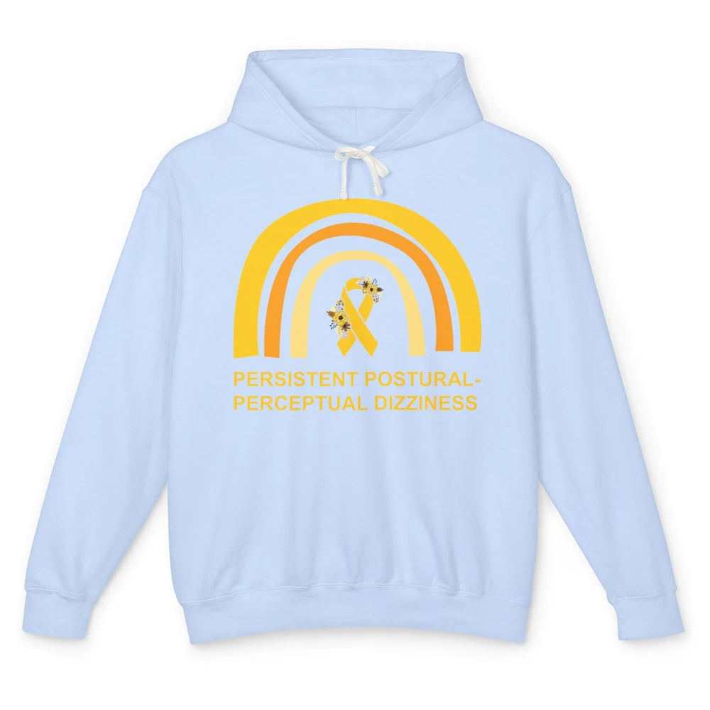Persistent Postural-perceptual Dizziness PPPD Yellow Rainbow Unisex Lightweight Hoodie