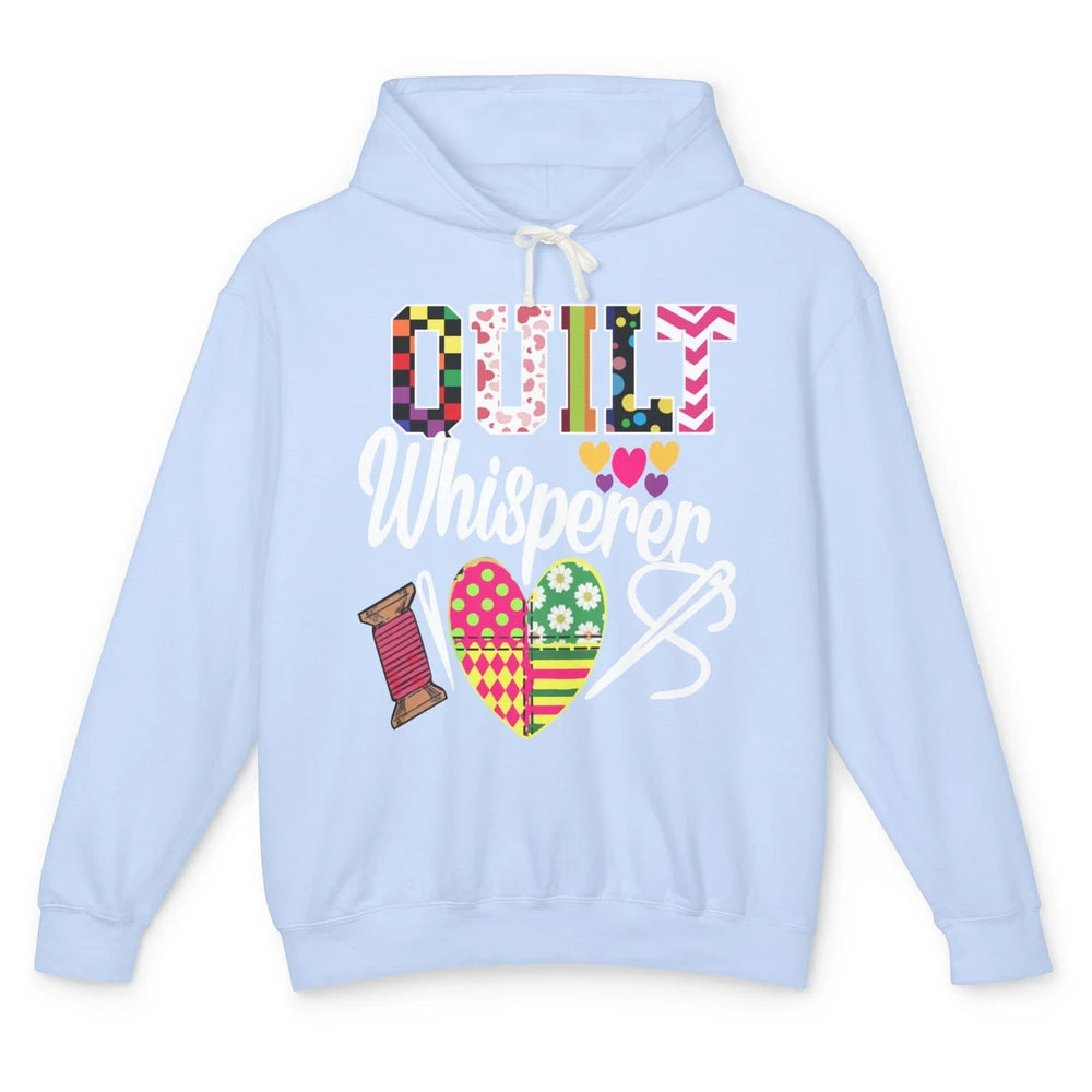 Retro Quilt Whisperer Quilting Life Sewing Life Quilt Lovers Unisex Lightweight Hoodie