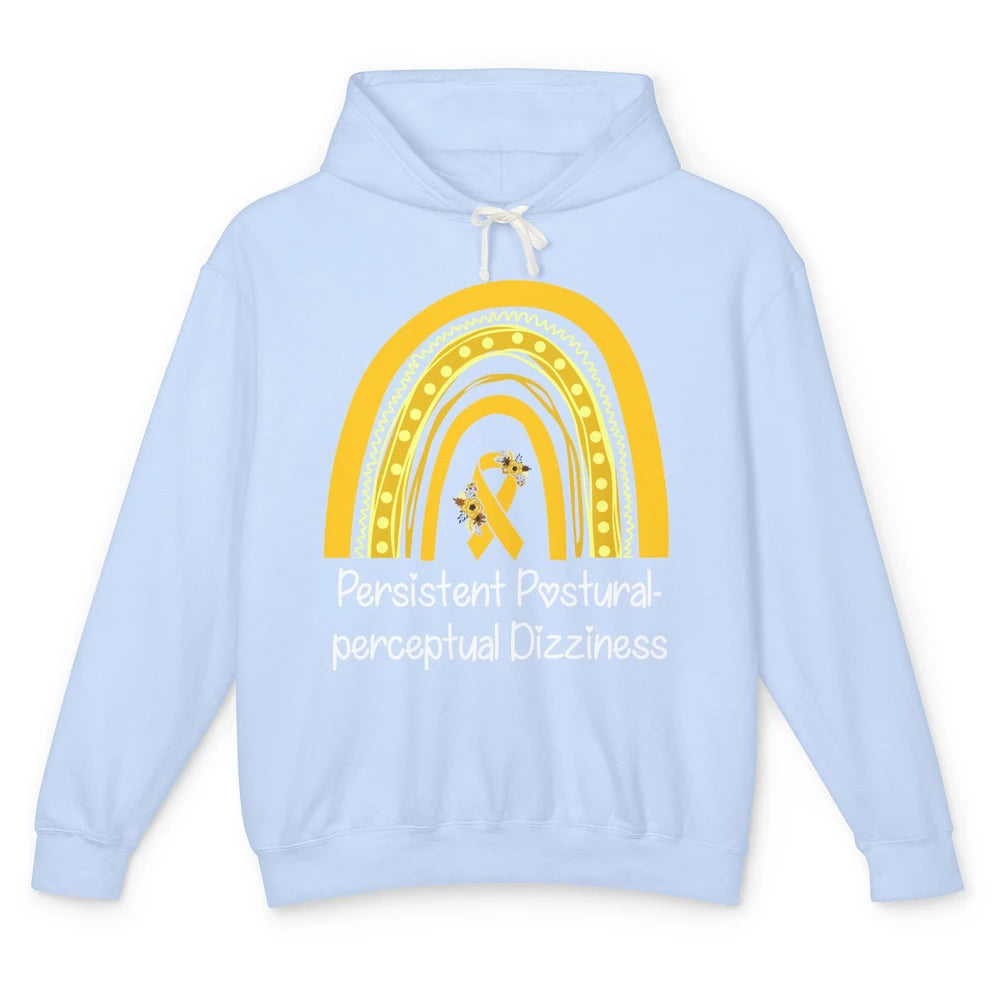 Persistent Postural-perceptual Dizziness PPPD Yellow Rainbow Unisex Lightweight Hoodie