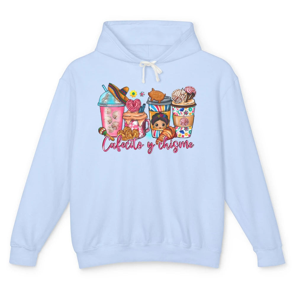 Mexican Drink Coffee Cafecito y Chisme Cinco de Mayo Fiesta Unisex Lightweight Hoodie
