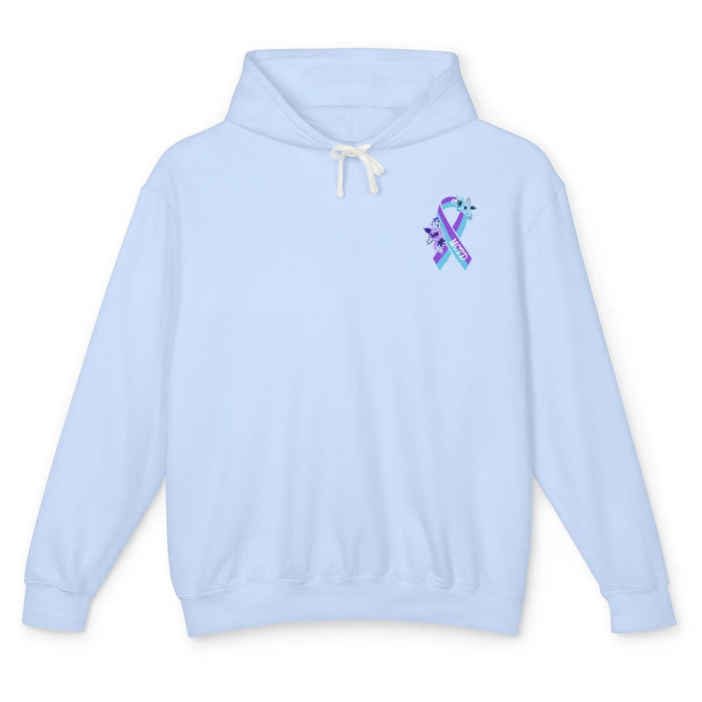 Mixed Connective Tissue Disease Awareness MCTD Floral Ribbon Unisex Lightweight Hoodie