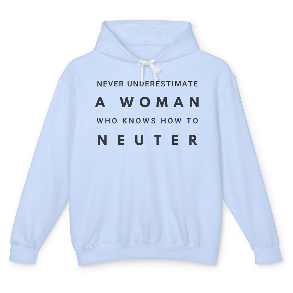 Never Underestimate Women In Vet Med Veterinary Vet Nurse Unisex Lightweight Hoodie
