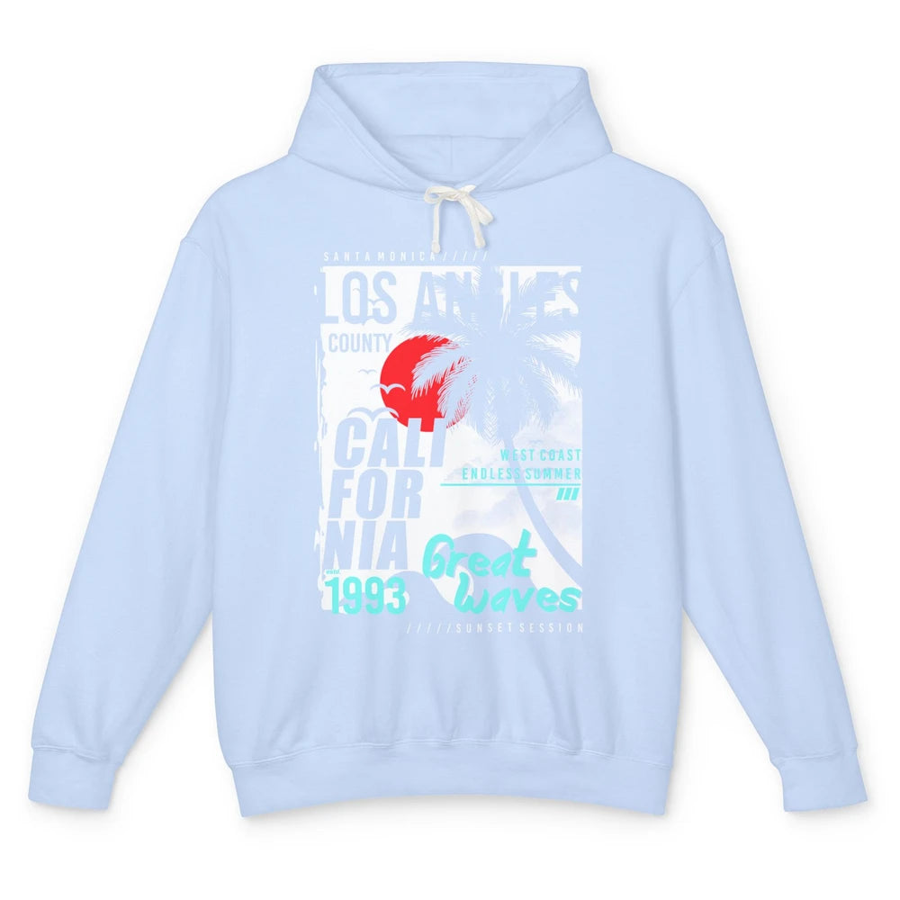 Retro Los Angeles California West Coast Endless Summer 1993 Unisex Lightweight Hoodie