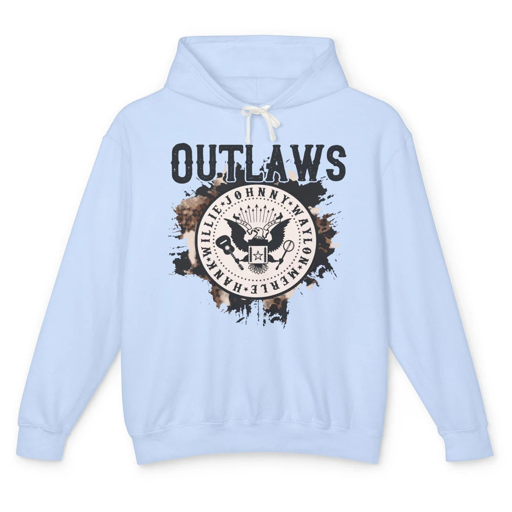 Retro Cowboy Bird Outlaws Western Country Music Cowgirl Unisex Lightweight Hoodie