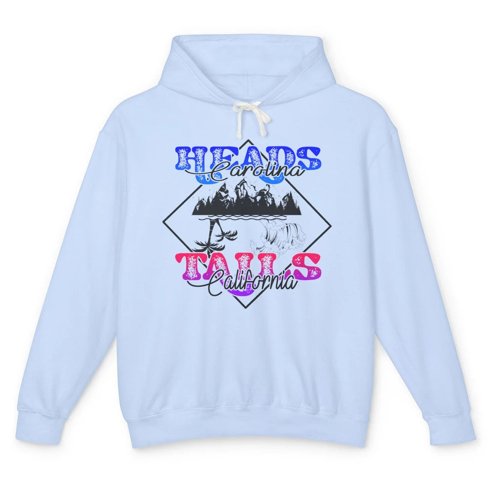 Retro Heads Carolina Tails California Western Summer Beach Unisex Lightweight Hoodie