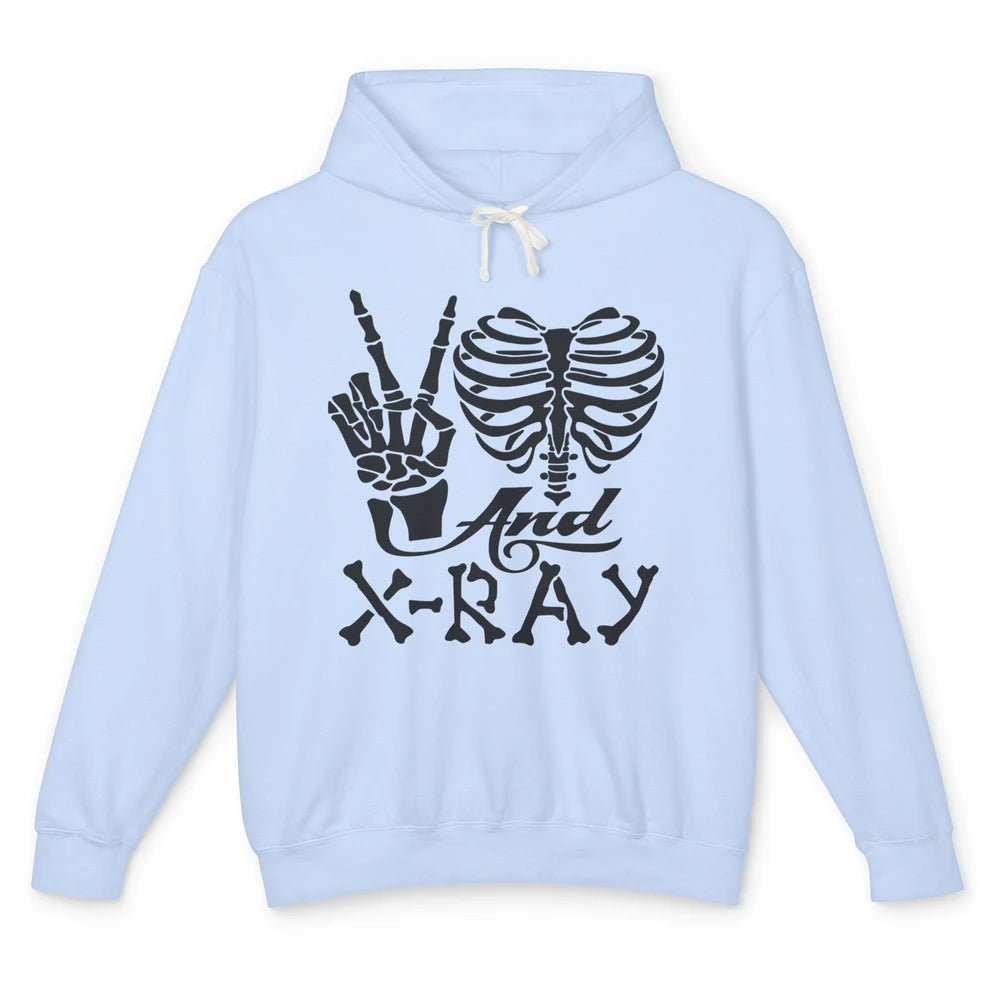 Peace Love X-Ray Radiology Tech Radiologist X-Ray Tech Life Unisex Lightweight Hoodie