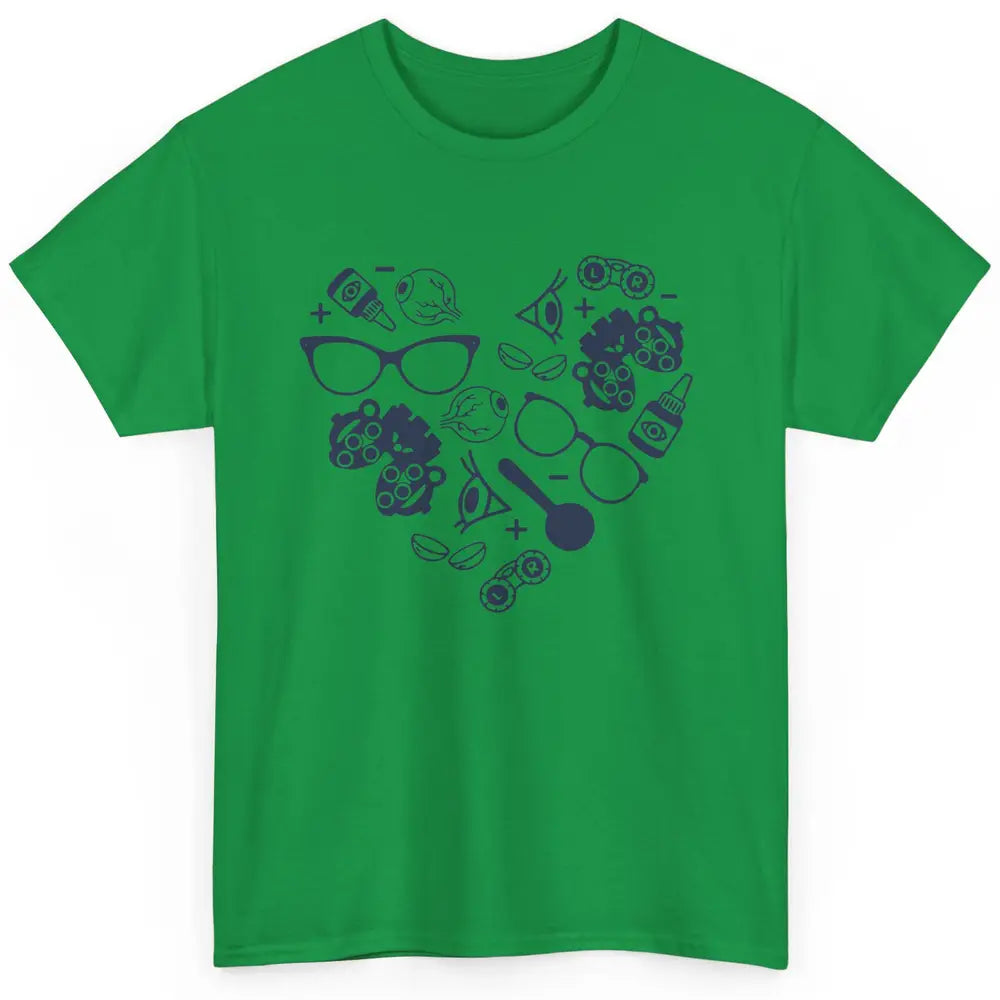 Optometrist Love Heart Symbols Optician Eye Doctor Gift Classic Unisex T-Shirt