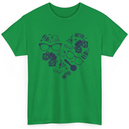 Optometrist Love Heart Symbols Optician Eye Doctor Gift Classic Unisex T-Shirt