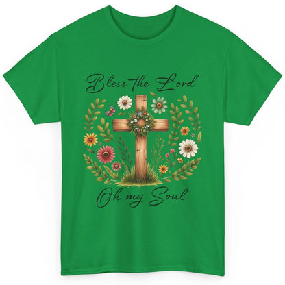Bible Verse Bless The Lord Oh My Soul Christian Cross Retro Jesus Christ Church Classic Unisex T-Shirt