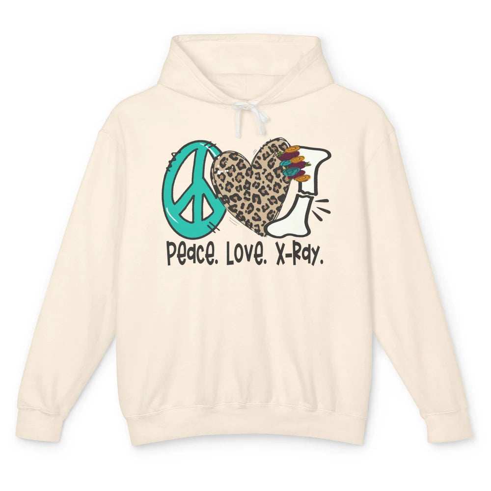 Peace Love X-ray Radiology Technician Radiologist Life Unisex Lightweight Hoodie