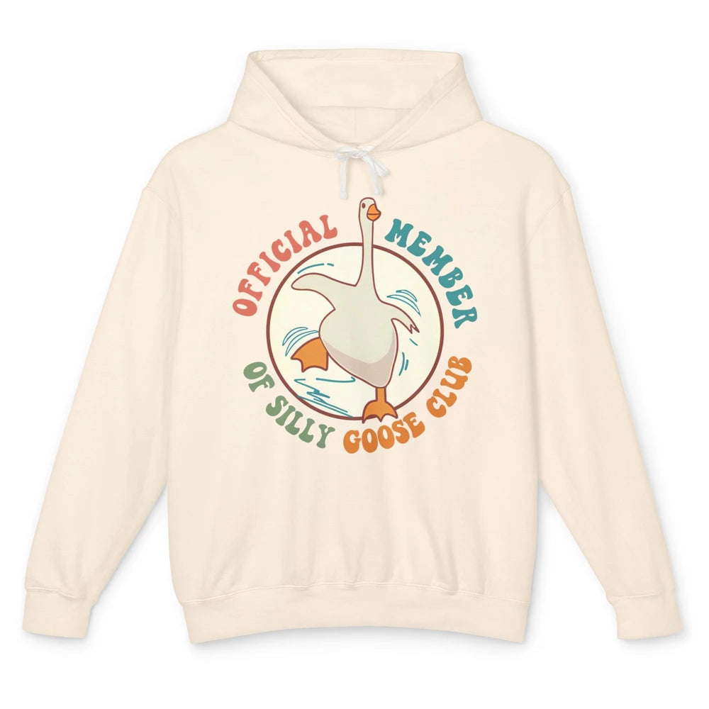 Funny Goose Official Member Of Silly Goose Club Sarcastic Unisex Lightweight Hoodie
