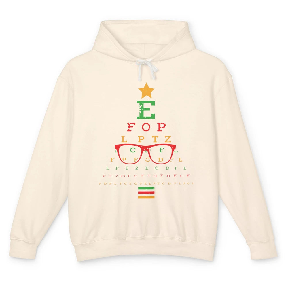 Optometrist Christmas Tree Optometry Symbols Optician Gift Unisex Lightweight Hoodie