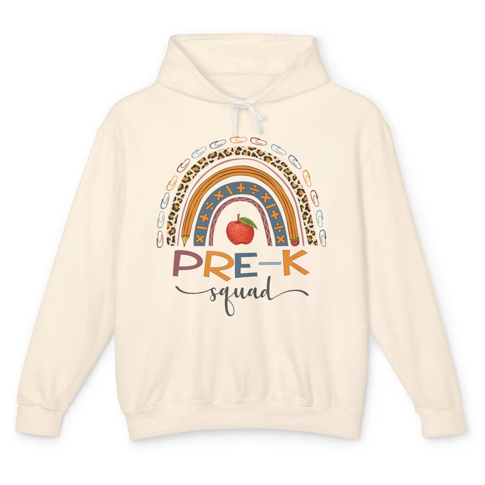 Pre-K Squad Rainbow Preschool Teacher Back To School Gift Unisex Lightweight Hoodie