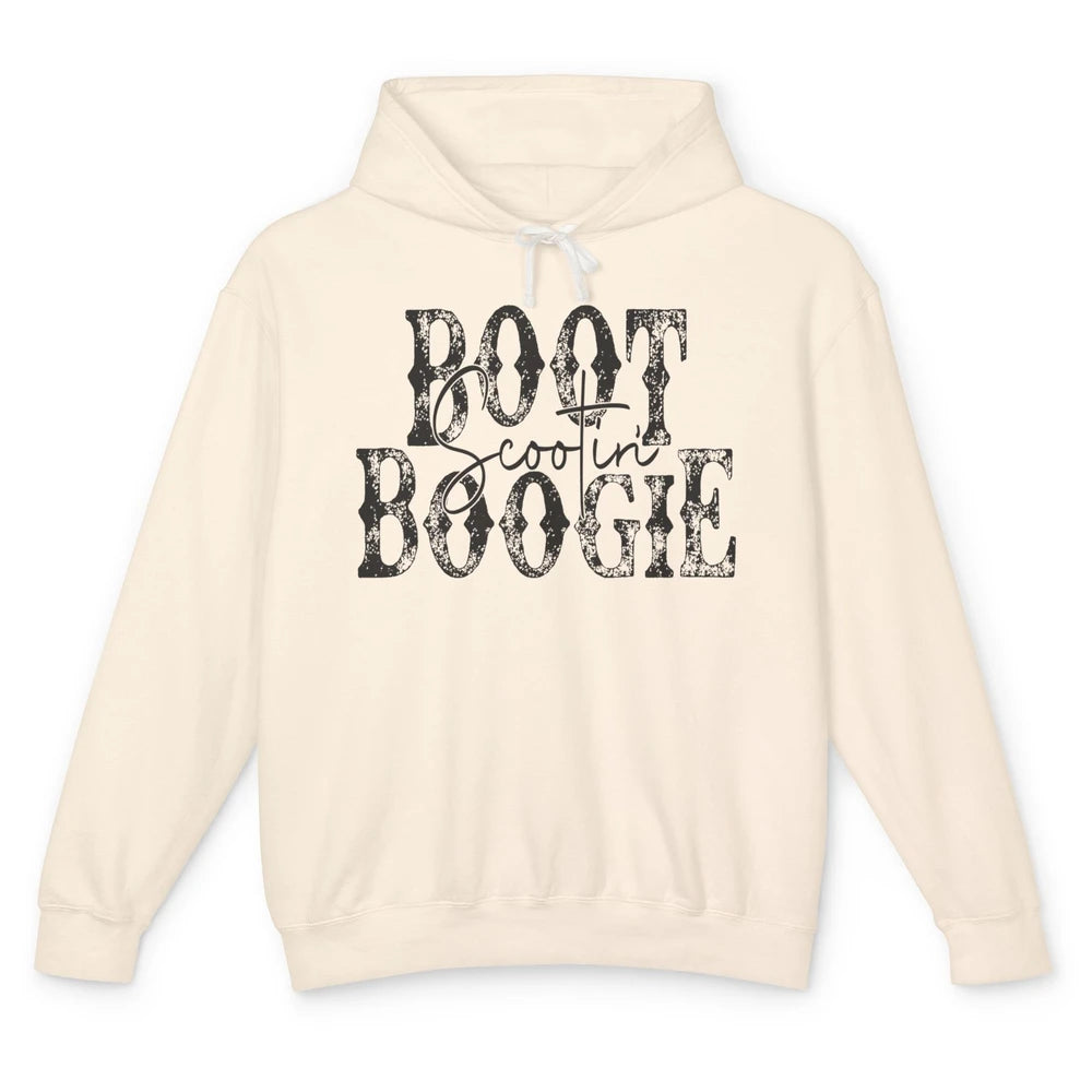 Retro Cowboy Boot Scooting Boogie Western Country Cowgirl Unisex Lightweight Hoodie