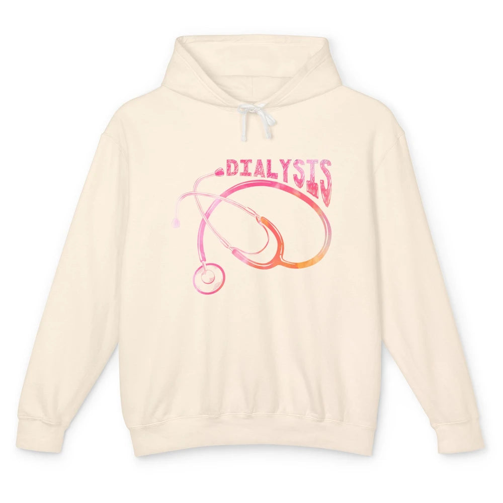 Nephrologist Dialysis Tech Nurse Stethoscope Kidney Nursing Unisex Lightweight Hoodie