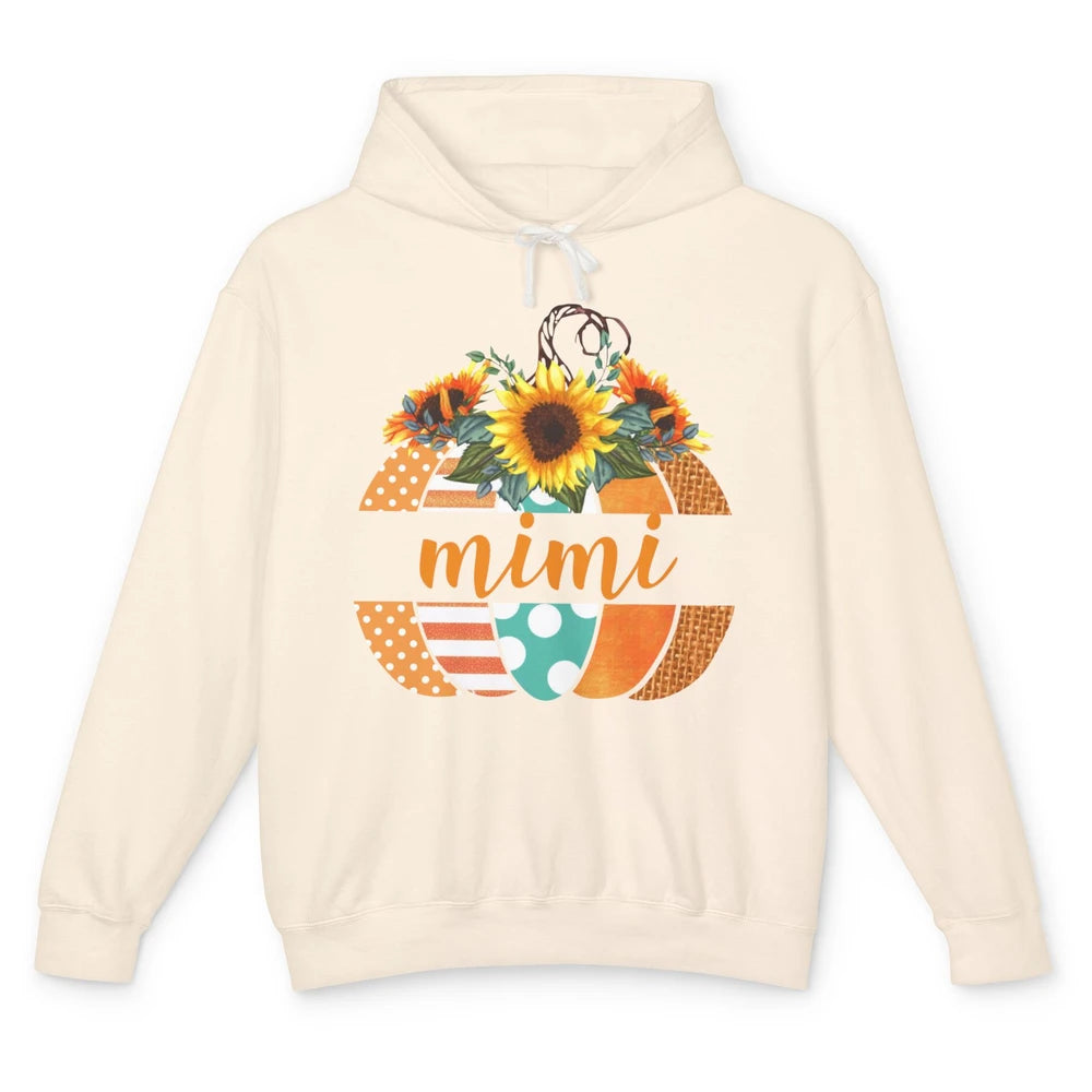 Mimi Sunflower Pumpkin Welcome Fall Halloween Grandma Gift Unisex Lightweight Hoodie