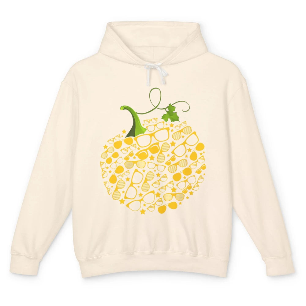 Pumpkin Glasses Optometry Optician Halloween Spooky Season Unisex Lightweight Hoodie
