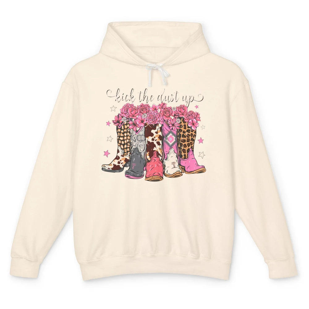 Kick The Dust Up Cowboy Boots Girls Dance Country Music Unisex Lightweight Hoodie