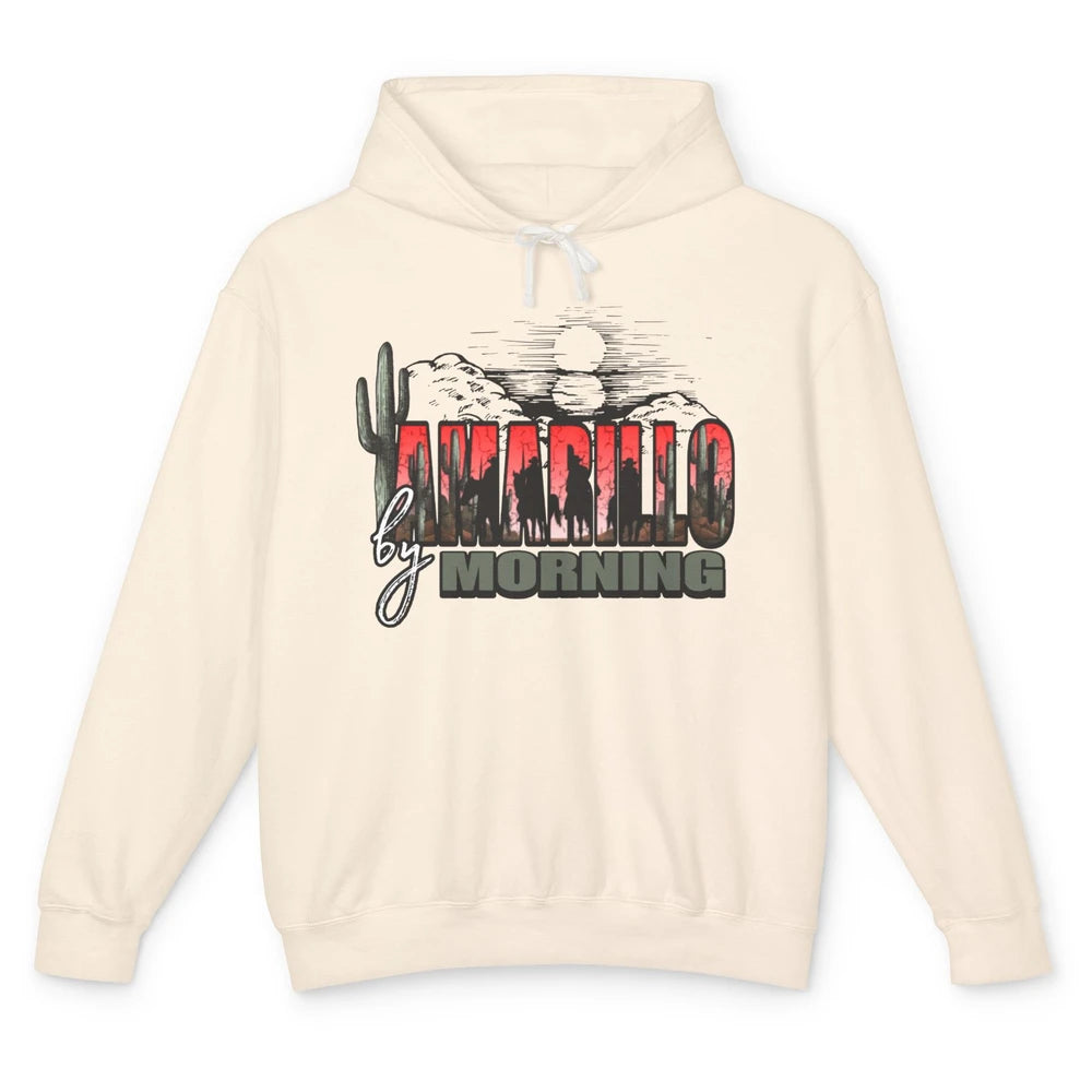 Retro Desert Sunset Amarillo By Morning Western Cowboy Unisex Lightweight Hoodie